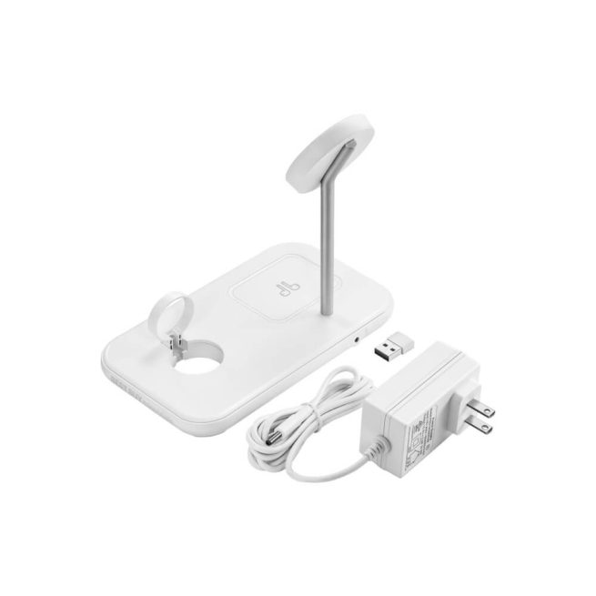 Carregador magnético sem fio com suporte para carregador Apple Watch